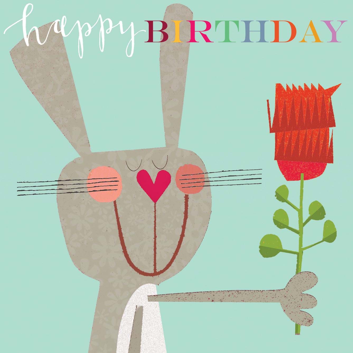 Bunny & Clover Birthday Card