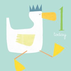 Duckling 1st Birthday Card