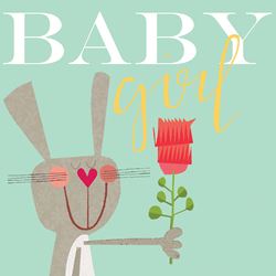 Bunny New Baby Girl Card