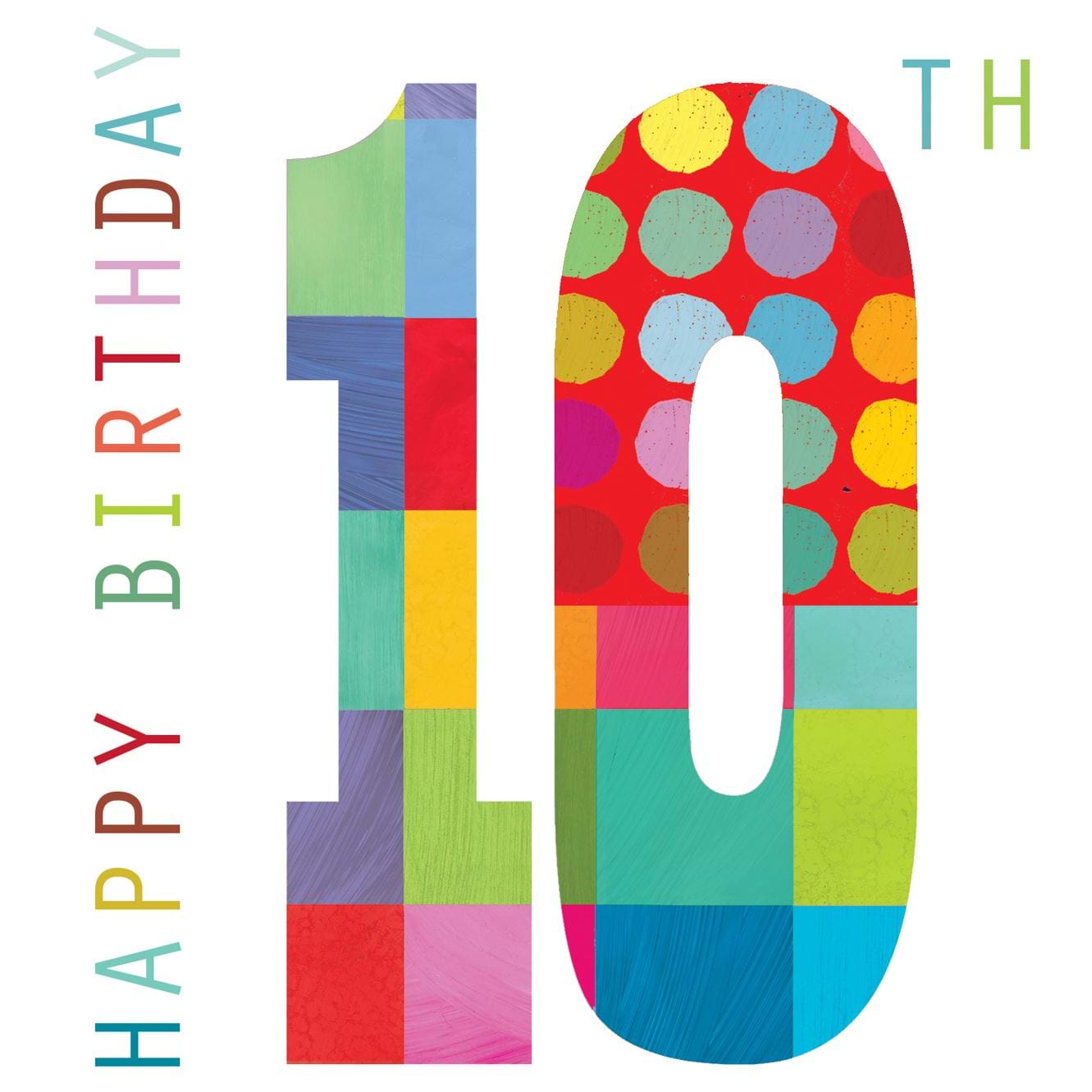 Glitter 10th Birthday Card