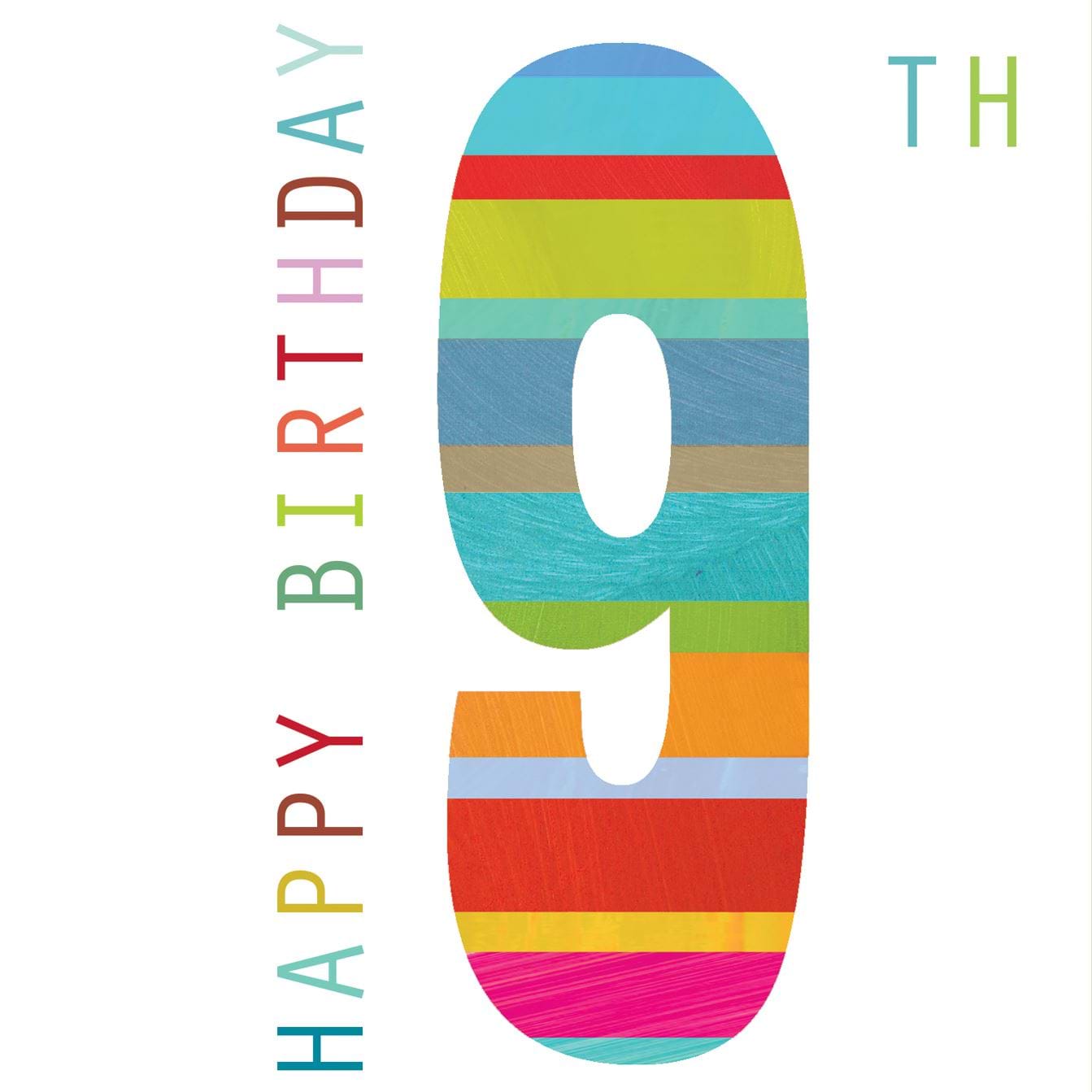 Glitter 9th Birthday Card