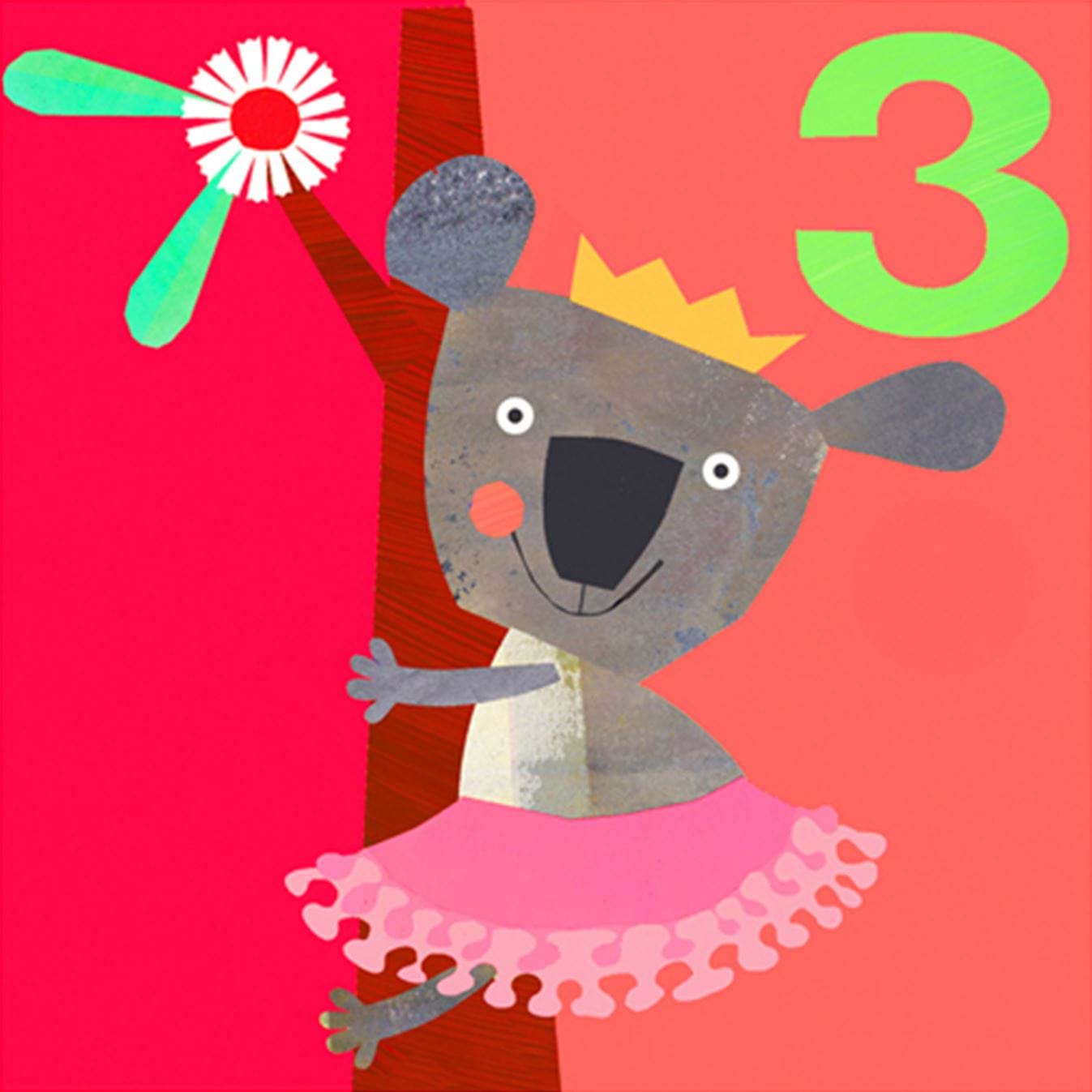 Koala 3rd Birthday Card