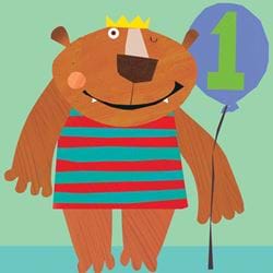Bear 1st Birthday Card