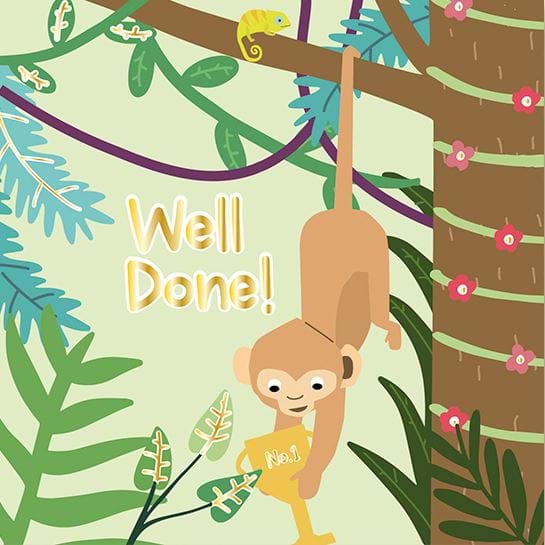 Monkey Well Done Card