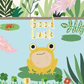 Little Frog Good Luck Card