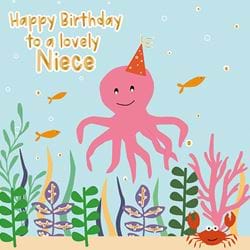Under the Sea Niece Birthday Card