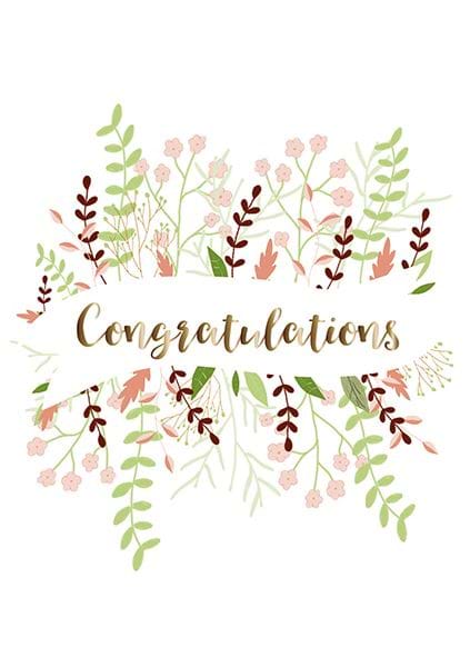 Pretty Flowers Congratulations Card