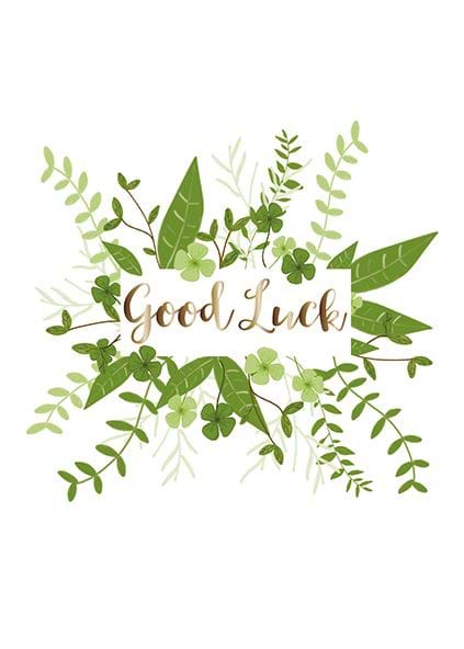 Foliage Good Luck Card