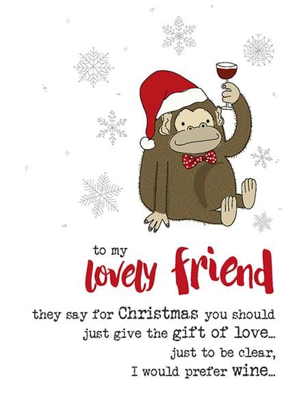 Wine Christmas Card