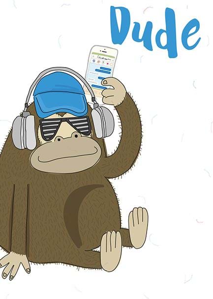Dude Birthday Card