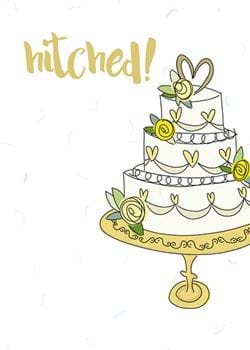 Hitched Wedding Card