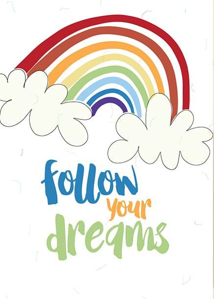 Rainbow Good Luck Card