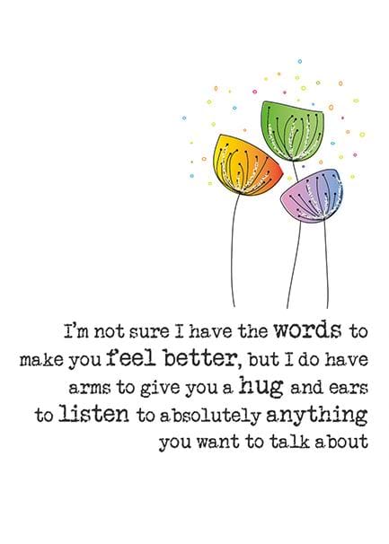 Colourful Flowers Thinking of You Card