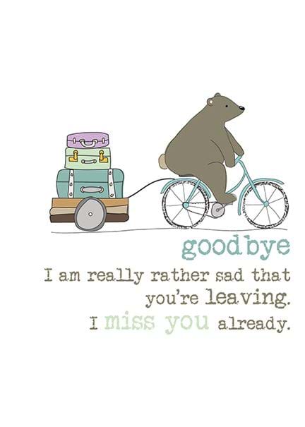 Really Rather Sad Leaving Card