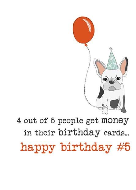 4 Out Of 5 People Birthday Card