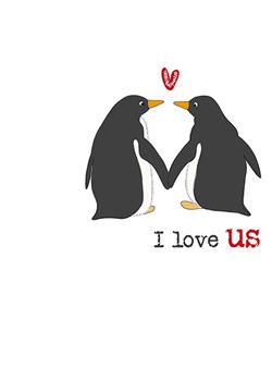 Penguins Anniversary Card
