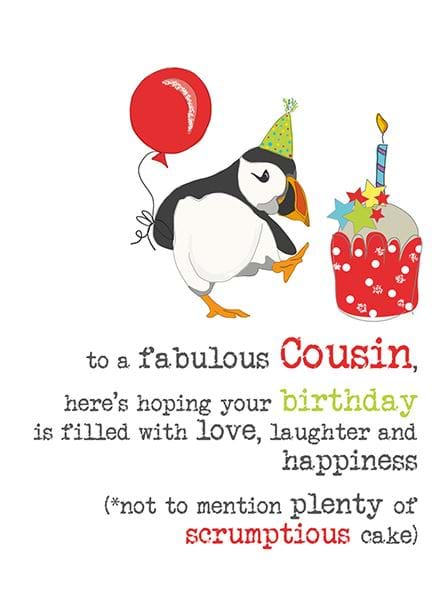 Puffin Cousin Birthday Card
