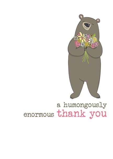 Smiling Bear Thank You Card