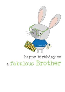 Fabulous Brother Birthday Card