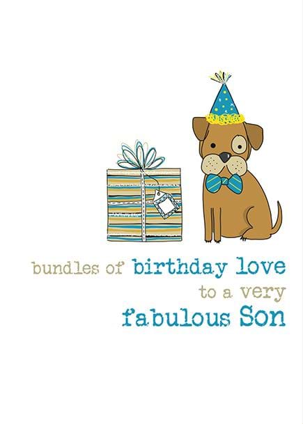 Little Dog Son Birthday Card