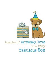 Little Dog Son Birthday Card