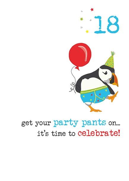 Party Pants 18th Birthday Card