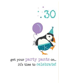 Party Pants 30th Birthday Card