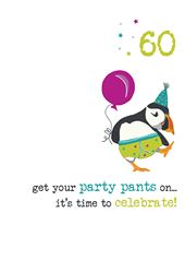 Party Pants 60th Birthday Card