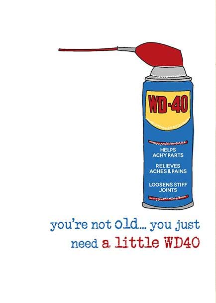 A Little WD40 Birthday Card