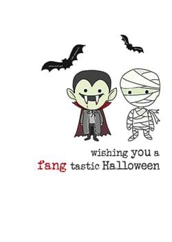 Fangtastic Halloween Card