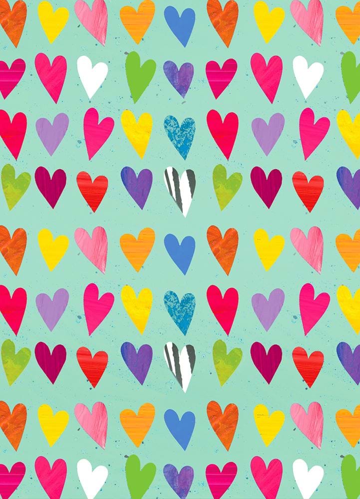 Colourful Hearts Wrapping Paper
