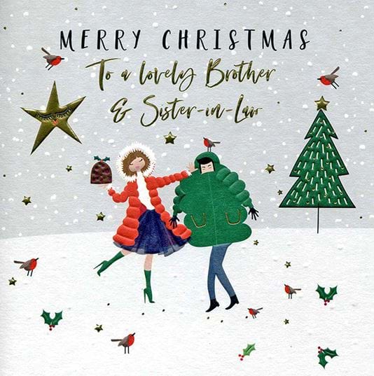 Festive Fun Brother & Sister-in-law Christmas Card