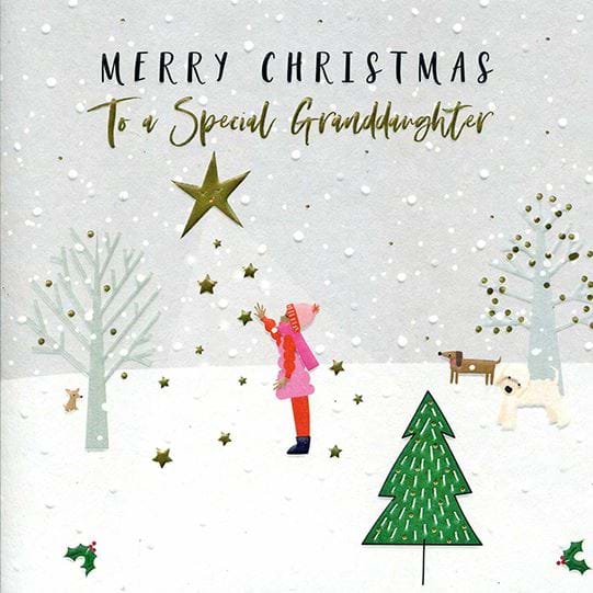 Make a Wish Granddaughter Christmas Card