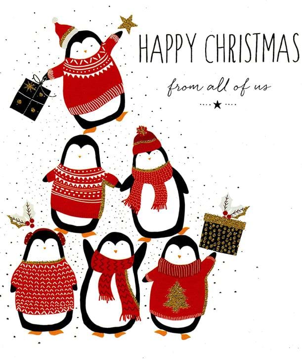 Penguins All of Us Christmas Card