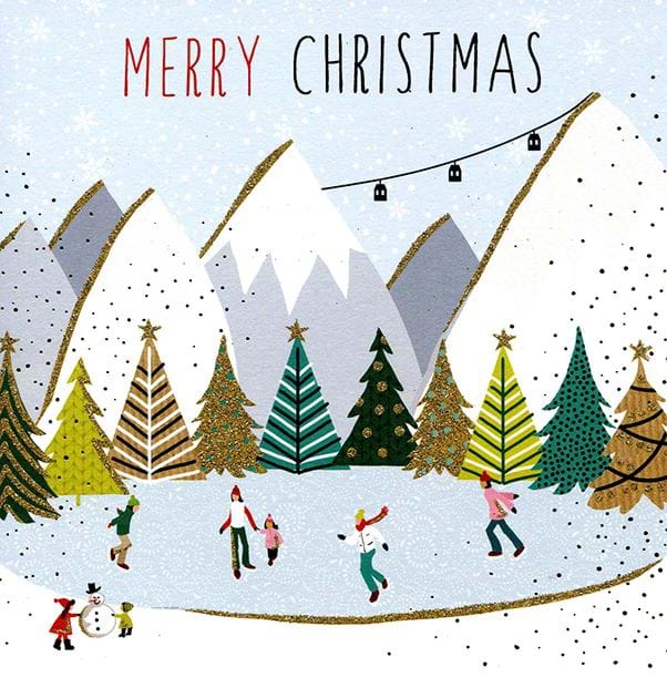 Ice Skating Christmas Card