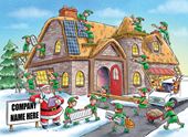 Festive Construction - Front Personalised Christmas Card