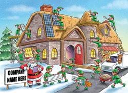 Festive Construction Personalised Christmas Card - Front Personalisation