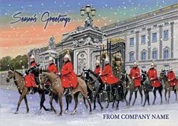 Horse Guards at Buckingham Palace Personalised Christmas Card - Front Personalisation