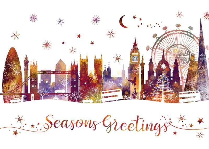 London Landmarks Personalised Christmas Card