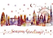 London Landmarks - Personalised Christmas Card