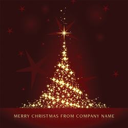Magical Tree Personalised Christmas Card - Front Personalisation