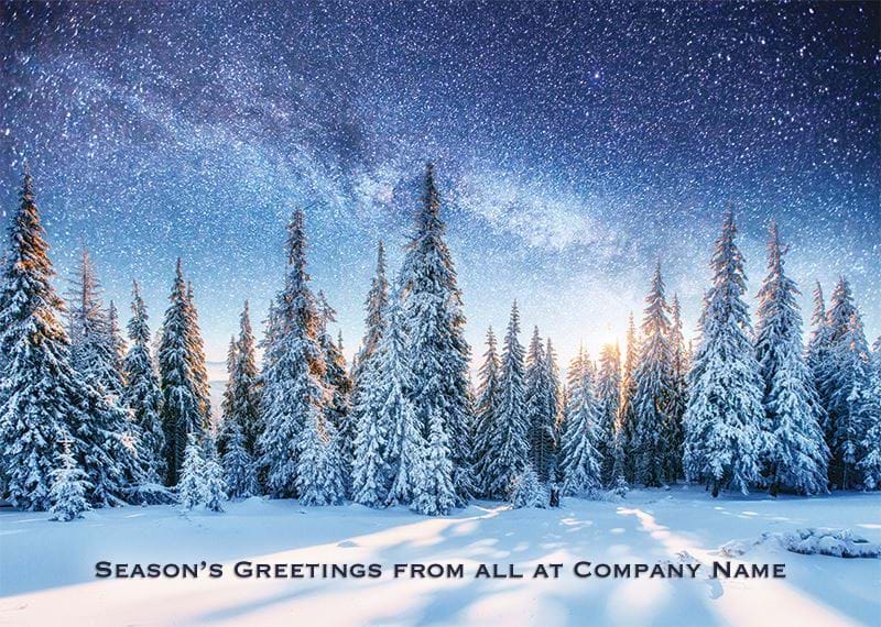 Majestic Winter’s Night - Front Personalised Christmas Card