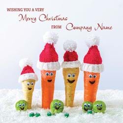 Merry Veg-Mas! Personalised Christmas Card - Front Personalisation