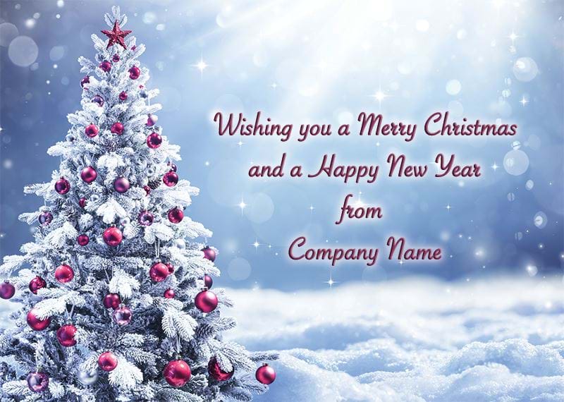 Radiance Personalised Christmas Card - Front Personalisation