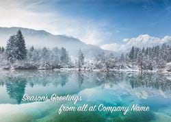 Reflection Personalised Christmas Card - Front Personalisation