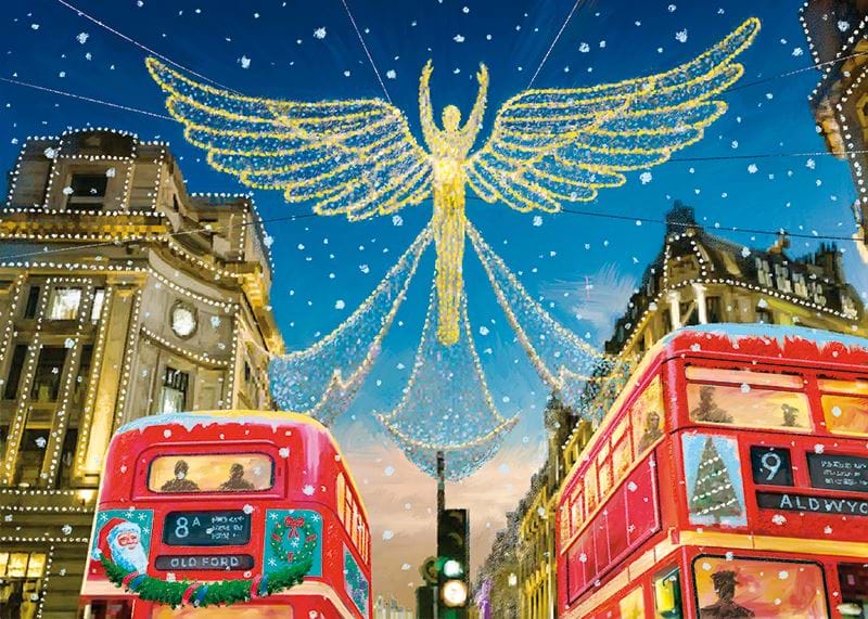Regent Street at Christmas Personalised Christmas Card