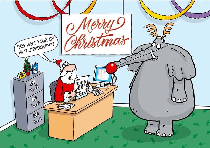 Santa's New Recruit Personalised Christmas Card