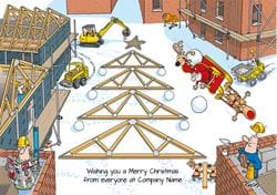 Santa's Site Personalised Christmas Card - Front Personalisation