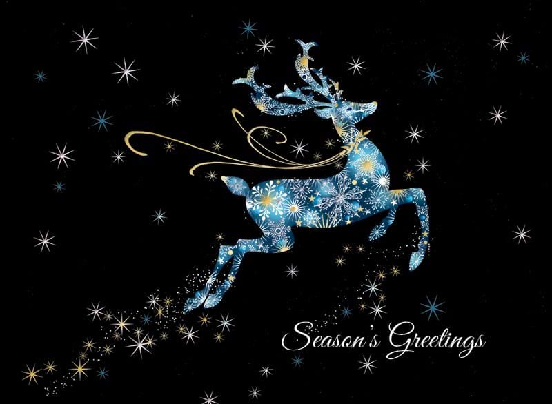 Silver Sky Personalised Christmas Card