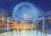 Skaters at the London Eye - Personalised Christmas Card